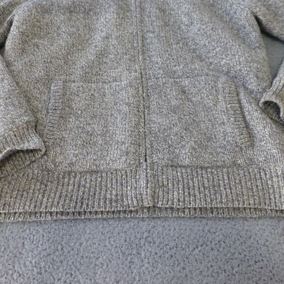 LL Bean Sweater Mens Large Full Zip Lambswool Heavy Knit Grandpa Lined Pockets - Picture 3 of 7